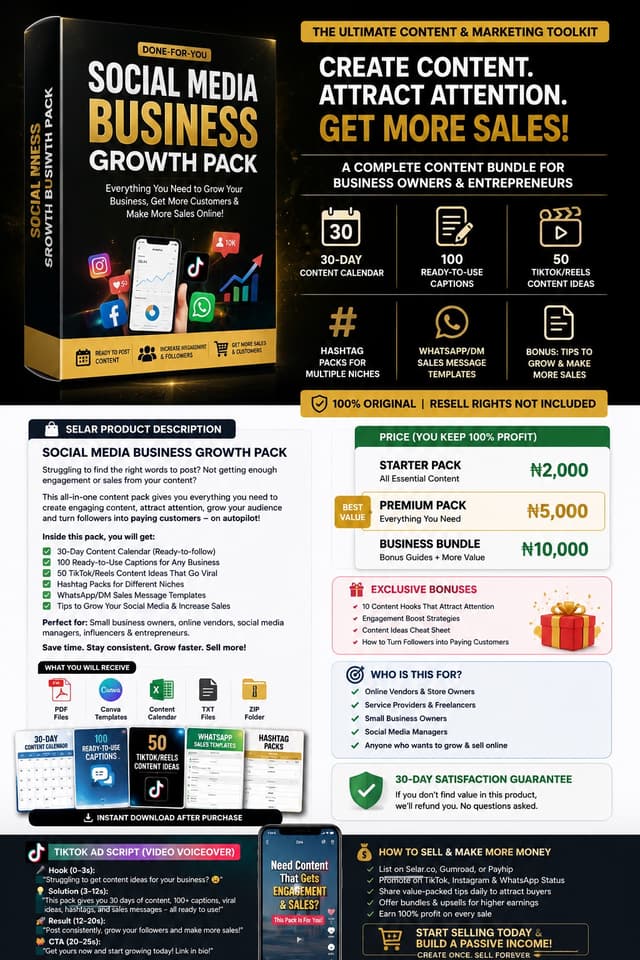 Social media growth pack